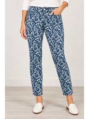 NEW Chicos Platinum Womens Arctic Animal Jeggings Stretch Denim Jeans Sz 0.5 | 6